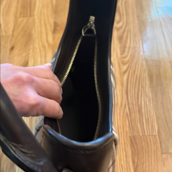 Burberry Haymarket Coated Canvas Hobo - Picture 6 of 7